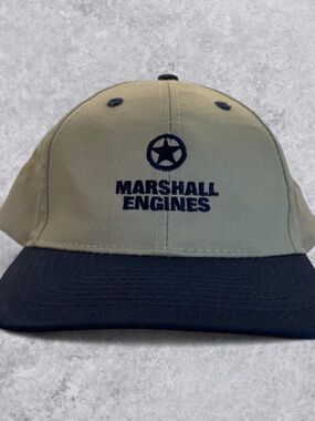 Marshall Two-Tone Tan and Navy Branded Cap